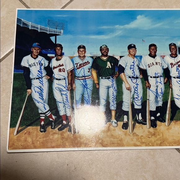 500 home run hitter autographed litho (11) mantle - Picture 2 of 5